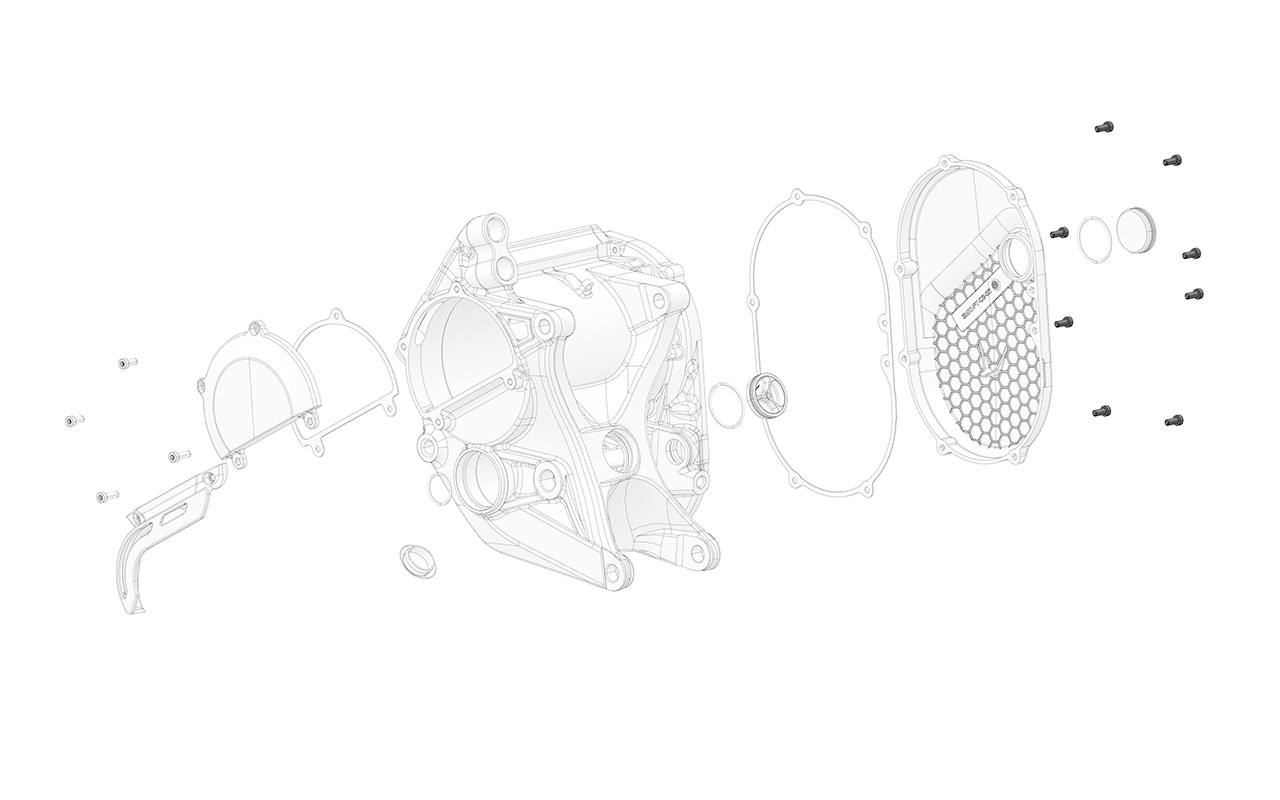 Right motor cover screw