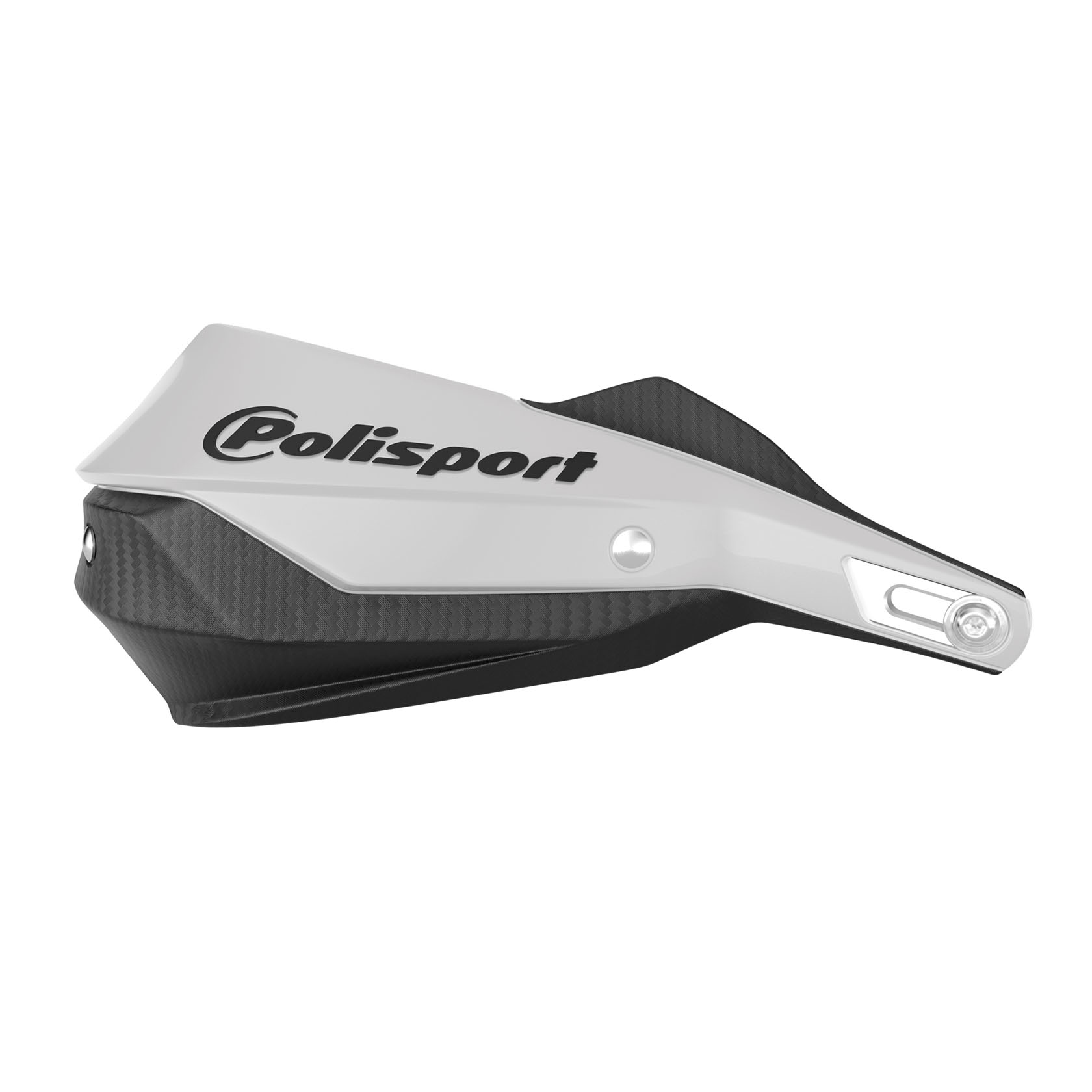 Polisport Trail Blazer FWA metal bar handguard w/mounting kit - White/Black